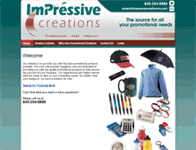 Tablet Screenshot of impressivecreationsny.com